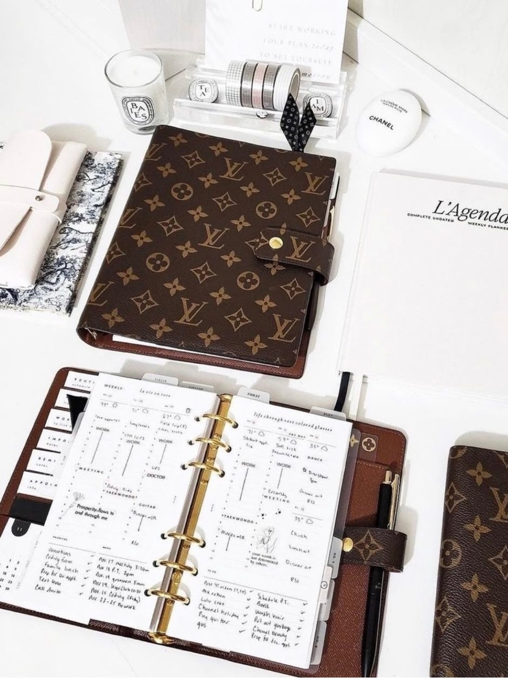 🆕 MM 6 Ring LV Planner Inserts Refills Medium Calendar 2026 2027 To Do Journal